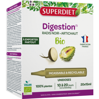 Schwarzer Rettich Artischocke Bio Superdiet - Box mit 20 Einzeldosen à 15ml