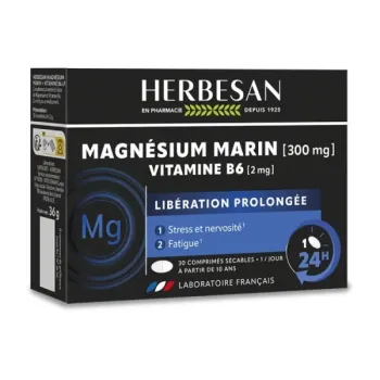 Magnesium und Vitamin B6 LP Herbesan - Packung mit 30 Tabletten