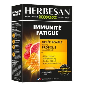 Immunsystem Müdigkeitsreduzierung Herbesan - Schachtel mit 20 Ampullen