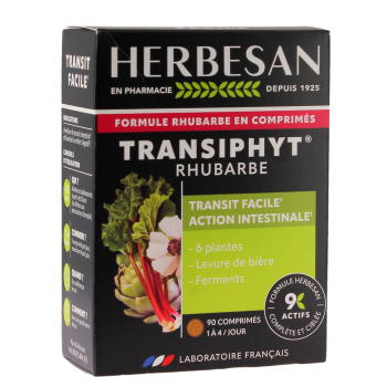 Transiphyt Rhabarber Herbesan - Packung mit 90 Tabletten