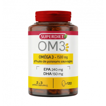 OM3 Fischöl reich an Omega 3 - 120 Kapseln
