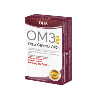 OM3 Herz Gehirn Vision Super Diet - Packung mit 60 Kapseln