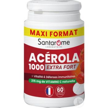 Acerola 1000 extra stark Santarome - Dose von 60 Kaudabletten
