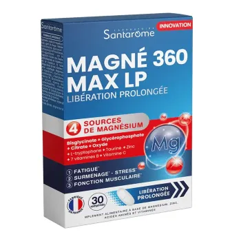 Magné 360 Max verzögerte Freisetzung Santarome - Packung mit 30 Tabletten