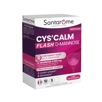 Cys'calm Flash D-Mannose Santarome - Packung mit 10 Beuteln