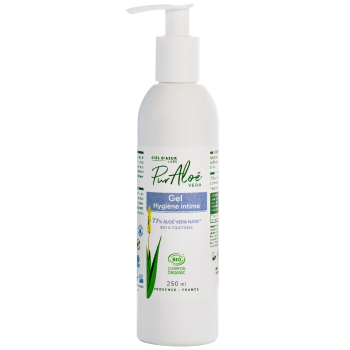 Intimgel Pflege Aloe Vera 77% Bio Reines Aloe - Flasche mit 250 ml