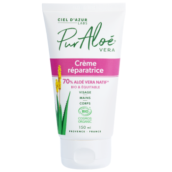 Reparierende Creme 70% Bio Aloe Vera Pur Aloé - Tube mit 150 ml