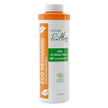Gel 98% Bio-Aloe Vera Pur Aloé - Öko-Nachfüllung von 250 ml