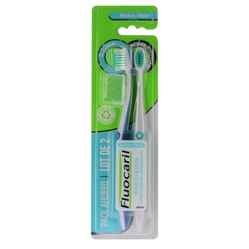 Mundpflegebürsten mit mittlerer Interdentalpräzision Fluocaril - Set mit 2 Zahnbürsten