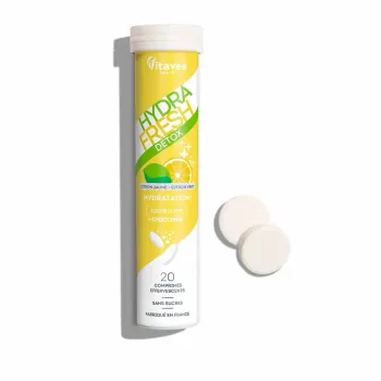 HydraFresh Detox Hydration Zitronengeschmack Gelb/Grün Vitavea - 20 Brausetabletten