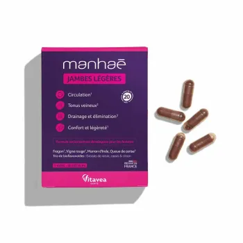 Manhaé leichte Beine Vitavea - Packung mit 30 Kapseln