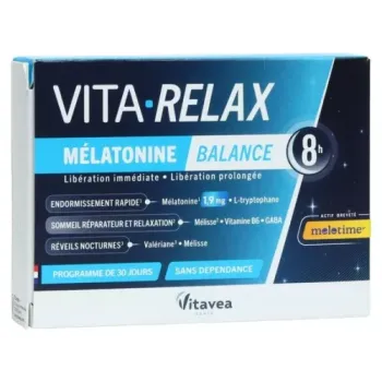Vita relax Melatonin Balance Vitavea - Packung mit 30 Kapseln