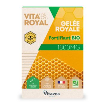 Vita'Royal Bio-Gelee Royale 1800 mg Vitavea - Packung mit 10 Ampullen