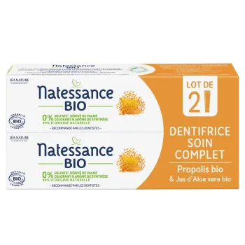Bio-Natessance Komplettpflege-Zahnpasta - 2er-Pack mit 75 ml Tuben