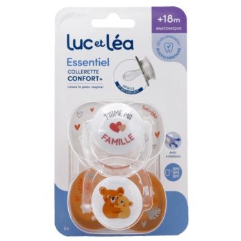 Essentieller Schnuller +18 Monate Luc und Léa - 2er Pack Schnuller