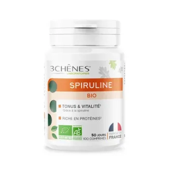 Spirulina Vegan Bio 3 Eichen - Dose von 60 Tabletten