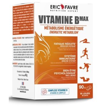 Vitamin Bmax Energiestoffwechsel Eric Favre - Packung mit 90 Kapseln