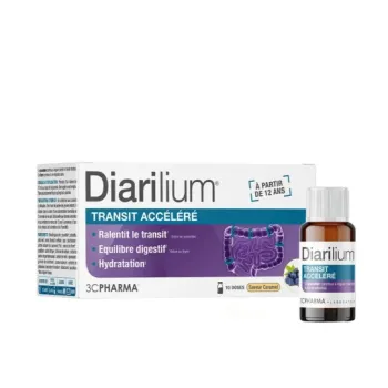 Diarilium Transit beschleunigt Karamellgeschmack 3C Pharma - Packung mit 10 Monodosen
