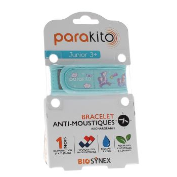 Wiederaufladbares Anti-Mücken-Armband Junior Einhorn Para Kito - 1 Armband + 2 Nachfüllungen