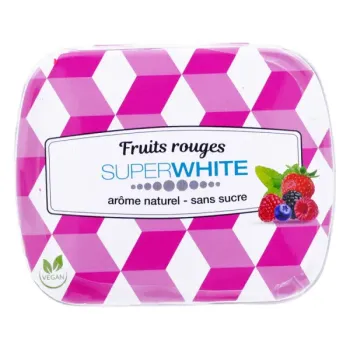 Pastillen rote Früchte Superwhite - Schachtel mit 50 Pastillen