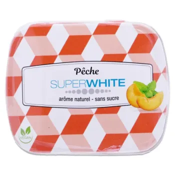 Pfirsich Pastillen Superwhite - Packung mit 50 Pastillen