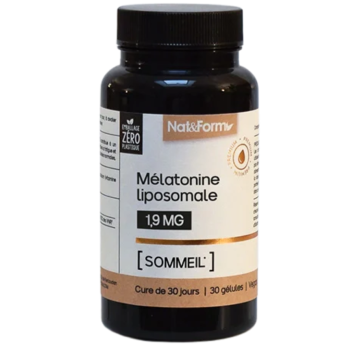 Liposomale Melatonin 1,9mg Schlaf Nat&Form - Dose mit 30 Kapseln