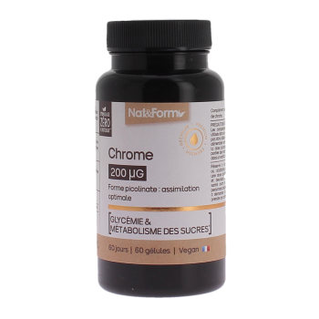 Chrome Picolinat 200 g Nat&form - Dose von 60 Kapseln