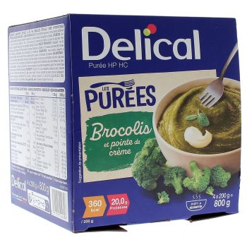 Delical Püree HP/HC Brokkoli und einen Hauch von Sahne - 4 Schalen zu 200ml