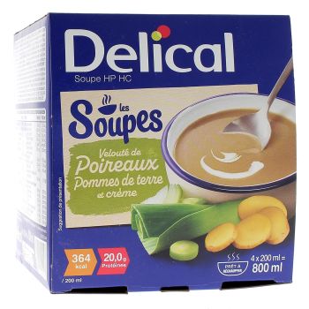 Delical Suppe HP/HC Lauch-, Kartoffel- und Sahnecreme - 4 Schalen à 200ml