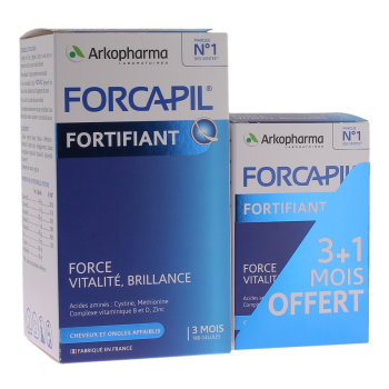Forcapil stärkend für Haare und Nägel Arkopharma - Angebot Box mit 180 Kapseln + 60 Kapseln