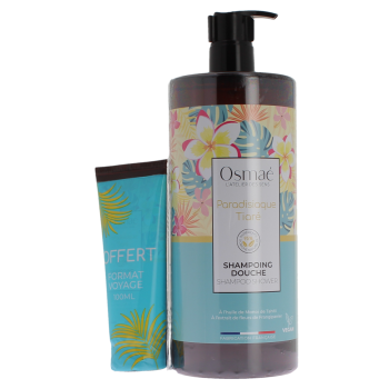 Shampoo-Duschgel Tiaré Osmaé - 1L Flasche + 100ml Tube geschenkt