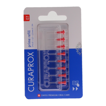 Prime Nachfüllpack für Interdentalbürsten Größe 07 Curaprox - Packung mit 8 Nachfüllungen