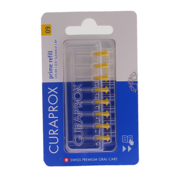 Prime Nachfüllpack für Interdentalbürsten Größe 09 Curaprox - Packung mit 8 Nachfüllungen