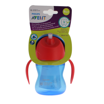Avent Becher mit Strohhalm blau 9 Monate und älter Philips - Becher mit 200ml