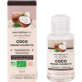 Bio-Kokosöl Feuchtigkeitsspendend Laboratoire Haut-Ségala - Flasche 50 ml