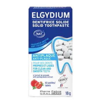 Elgydium Anti-Plak feste Zahnpasta - 60 Tabletten Dose
