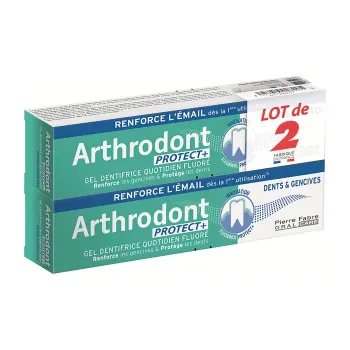 Arthrodont Schutzgel fluoridhaltige Zahnpasta - 2er Pack à 75 ml