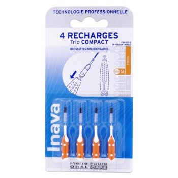Interdentalbürsten 1,2 mm Trio Compact Inava - 4 Nachfüllpackungen
