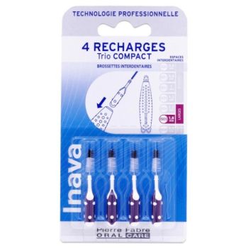 Interdentalbürsten 1,8 mm Trio Compact Inava - 4 Nachfüllpackungen