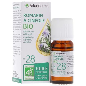 Ätherisches Öl Rosmarin mit Cineol Bio Nr. 28 Arkopharma - Flasche mit 10 ml
