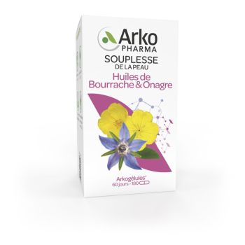 Arkogélules Nachtkerzen- und Borretschöl Arkopharma - Dose mit 180 Kapseln