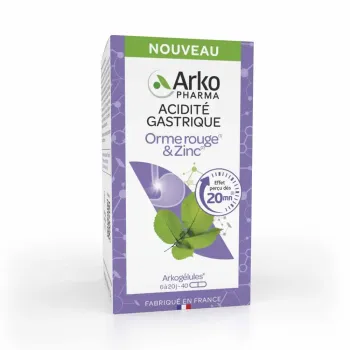 Arkogélules Rote Ulme und Zink Arkopharma - Packung mit 40 Kapseln