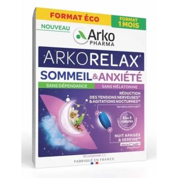 Arkorelax Schlaf & Angst Arkopharma - Packung mit 30 Tabletten
