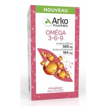 Arkogélules Omega 3-6-9 Arkopharma - Packung mit 60 Kapseln