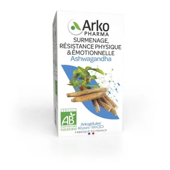 Arkogélules Ashwagandha bio Arkopharma - Packung mit 120 Kapseln