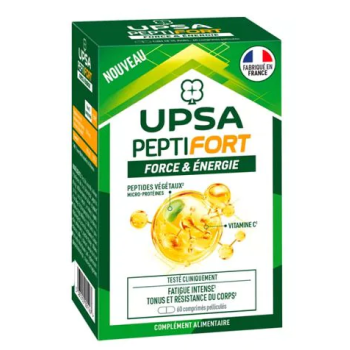 PeptiFort Kraft & Energie Upsa - Packung mit 60 Tabletten