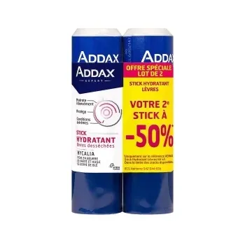 Feuchtigkeitsstift für Lippen Addax - 2er-Pack Sonderangebot 2. zum halben Preis