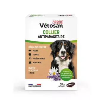 Vétosan Floh- und Zeckenhalsband für Hunde Clément Thékan - Halsband von 68 cm