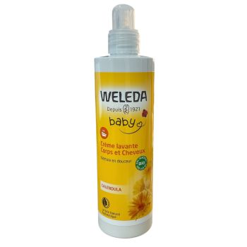 Körper- und Haarwaschcreme Calendula Weleda Baby - Pumpflasche 400 ml