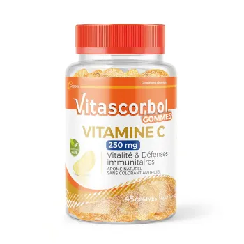 Vitamin C 250mg Gummis Orangegeschmack Vitascorbol - 45 Gummis pro Dose